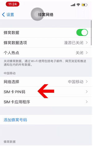 罗山苹果14维修网分享如何给iPhone14的SIM卡设置密码 